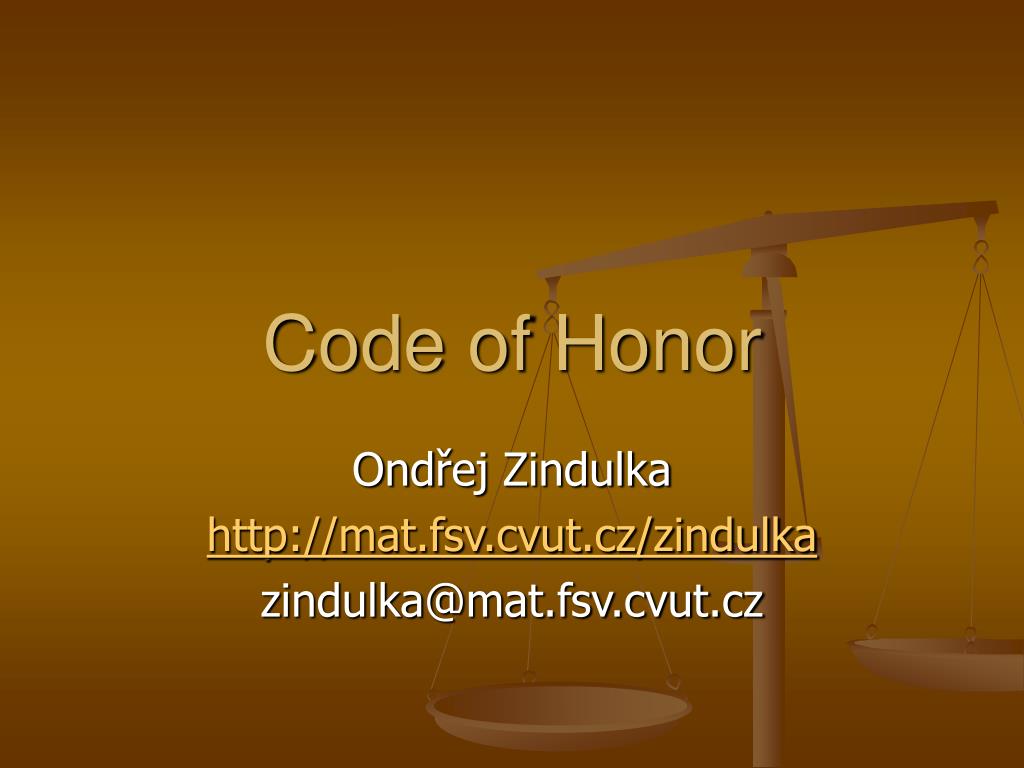 PPT - Code of Honor PowerPoint Presentation, free download - ID:3908486