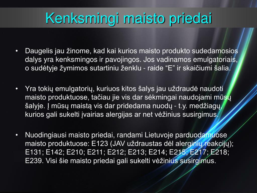 PPT - KENKSMINGOS MEDŽIAGOS BUITYJE PowerPoint Presentation, free download  - ID:3908617