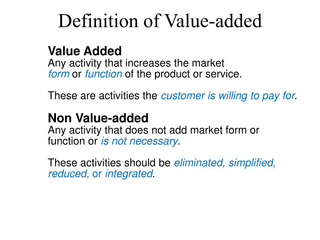 Value definition