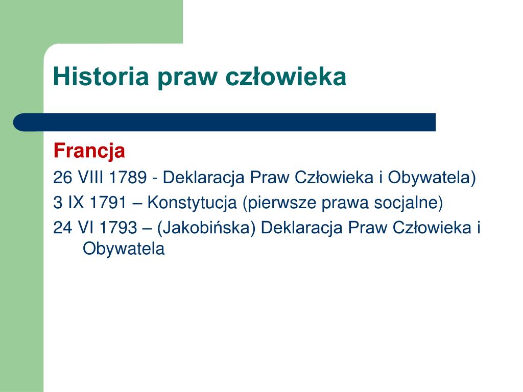 Deklaracja Praw Człowieka I Obywatela 1789 Postanowienia PPT - Podstawowe prawa i wolności człowieka PowerPoint Presentation