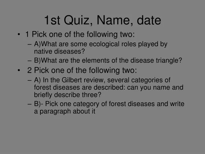 1st quiz name date n.