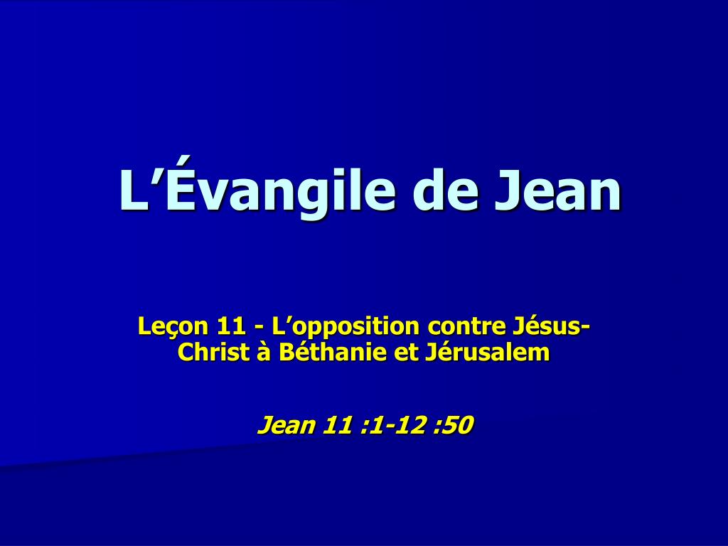 PPT - L'Évangile de Jean PowerPoint Presentation, free download - ID:3909828