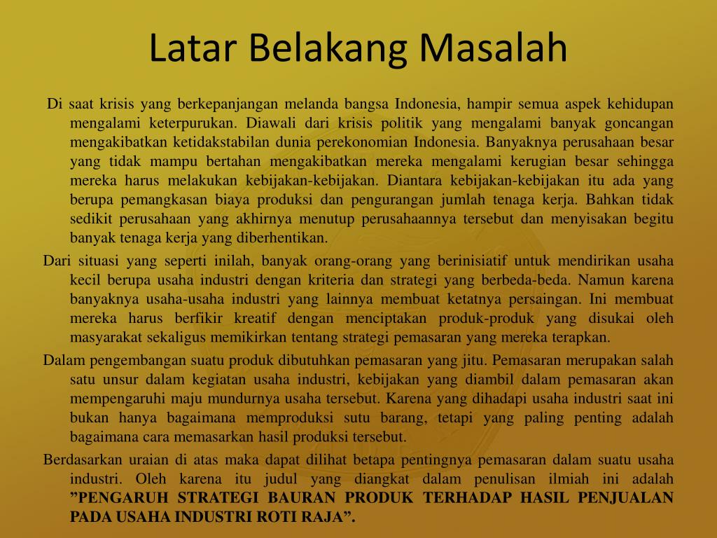 PPT ”PENGARUH STRATEGI BAURAN PRODUK TERHADAP HASIL