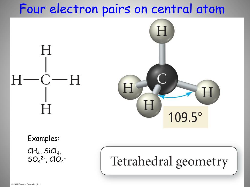 Four electron pairs on central atom 
