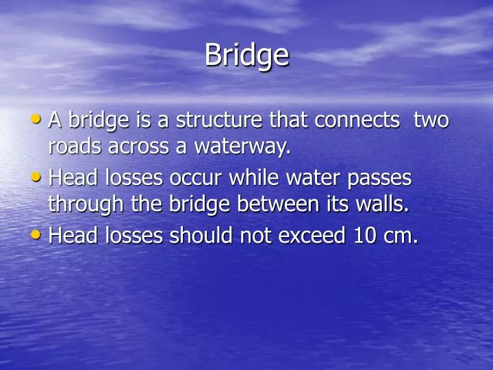 bridge n.