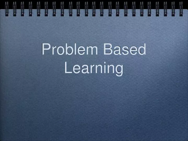 problem based learning n.