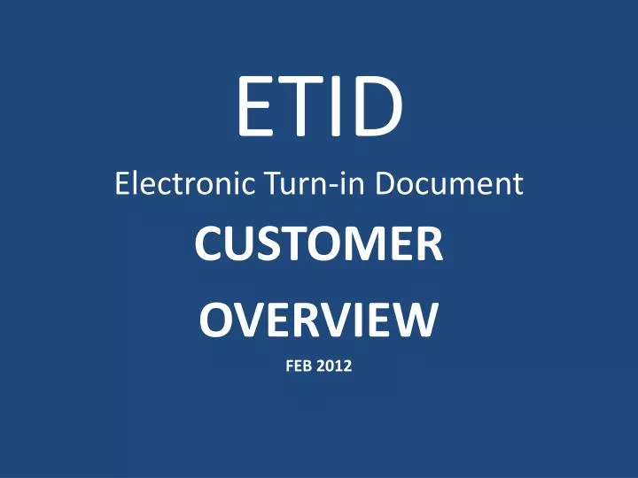 etid electronic turn in document n.