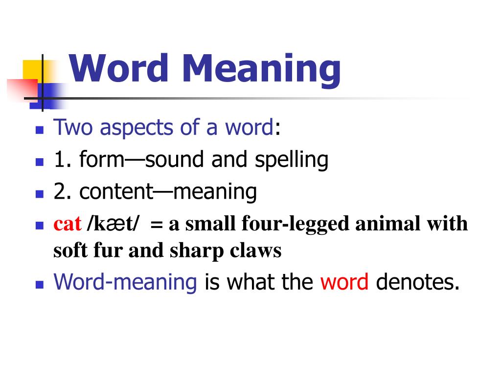 the meaning of the word presentation