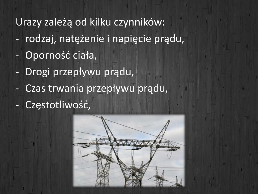 Prądem Elektrycznym W Metalach Nazywamy Ukierunkowany Ruch PPT - Urazy spowodowane prądem elektrycznym PowerPoint Presentation