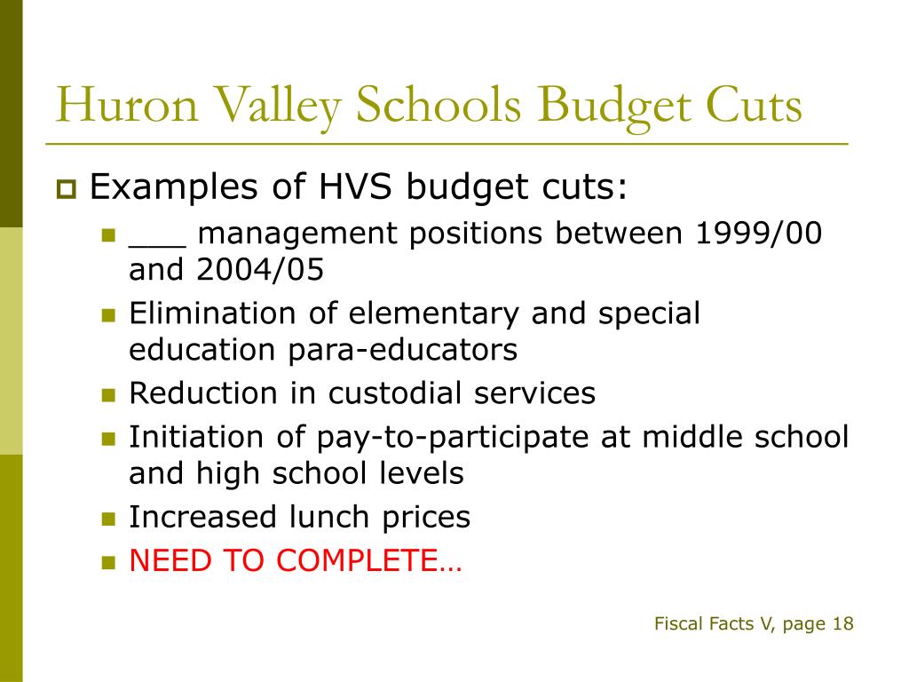 PPT Huron Valley Schools Fiscal Facts V PowerPoint Presentation, free