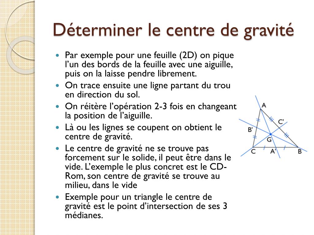 PPT - Centre D’inertie(ou De Gravité) Et équilibre D’un Solide Immobile ...