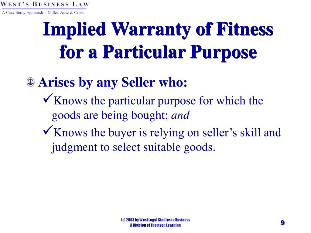 PPT Chapter 22 Sales and Lease Warranties PowerPoint Presentation
