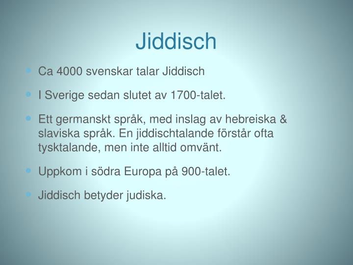 Hur Många Talar Jiddisch I Sverige