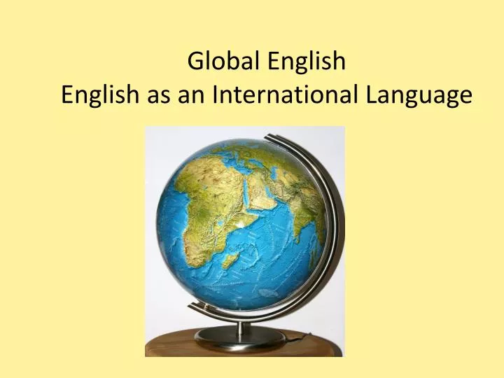 global english english as an international language n.
