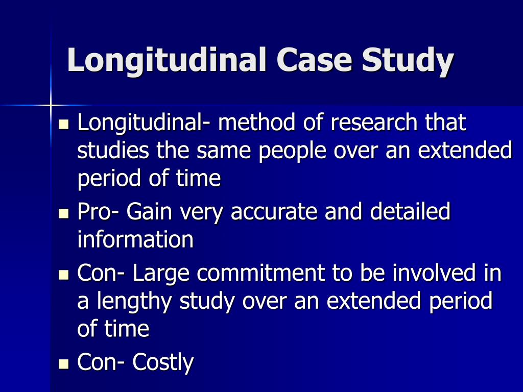 descriptive longitudinal case study