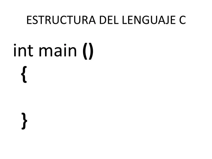 estructura del lenguaje c n.