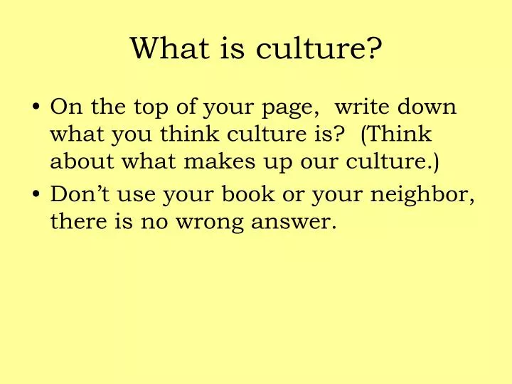 what makes up culture