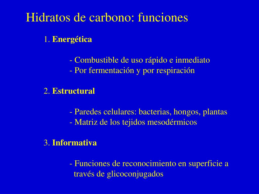 PPT - 5. Introducción al estudio de los Hidratos de Carbono o Glúcidos.  Monosacáridos y Derivados PowerPoint Presentation - ID:3920428