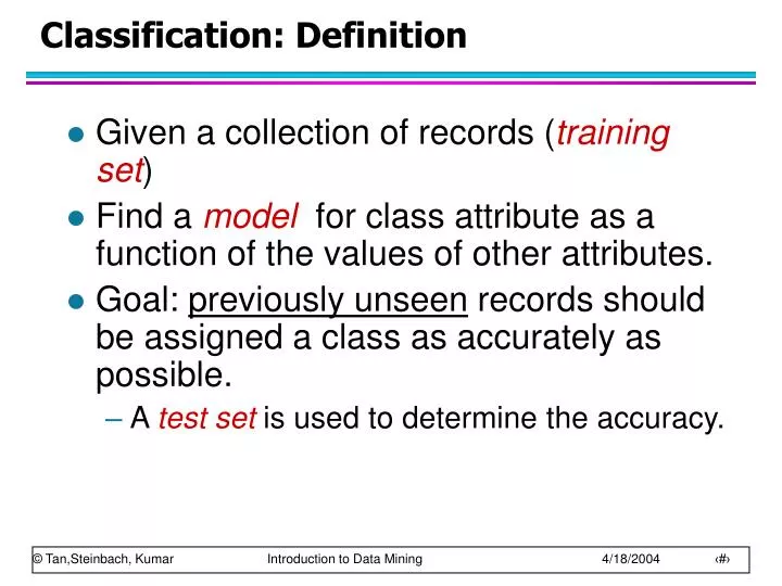 classification definition n.