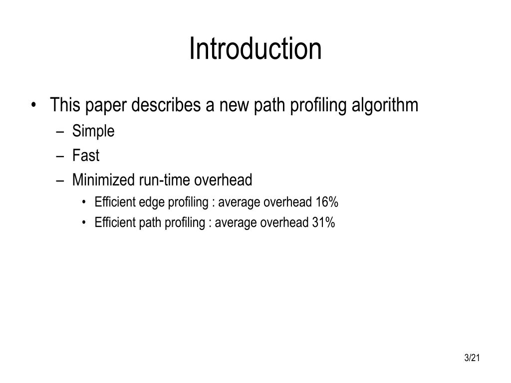 PPT Efficient Path Profiling Thomas Ball James R. Larus PowerPoint
