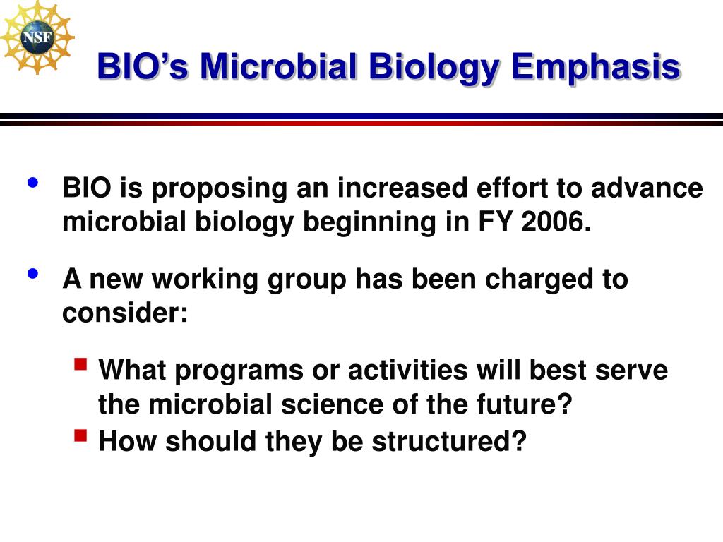 PPT - The BIO Directorate Microbial Biology Emphasis BIO Advisory ...