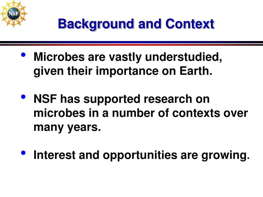 PPT - The BIO Directorate Microbial Biology Emphasis BIO Advisory ...