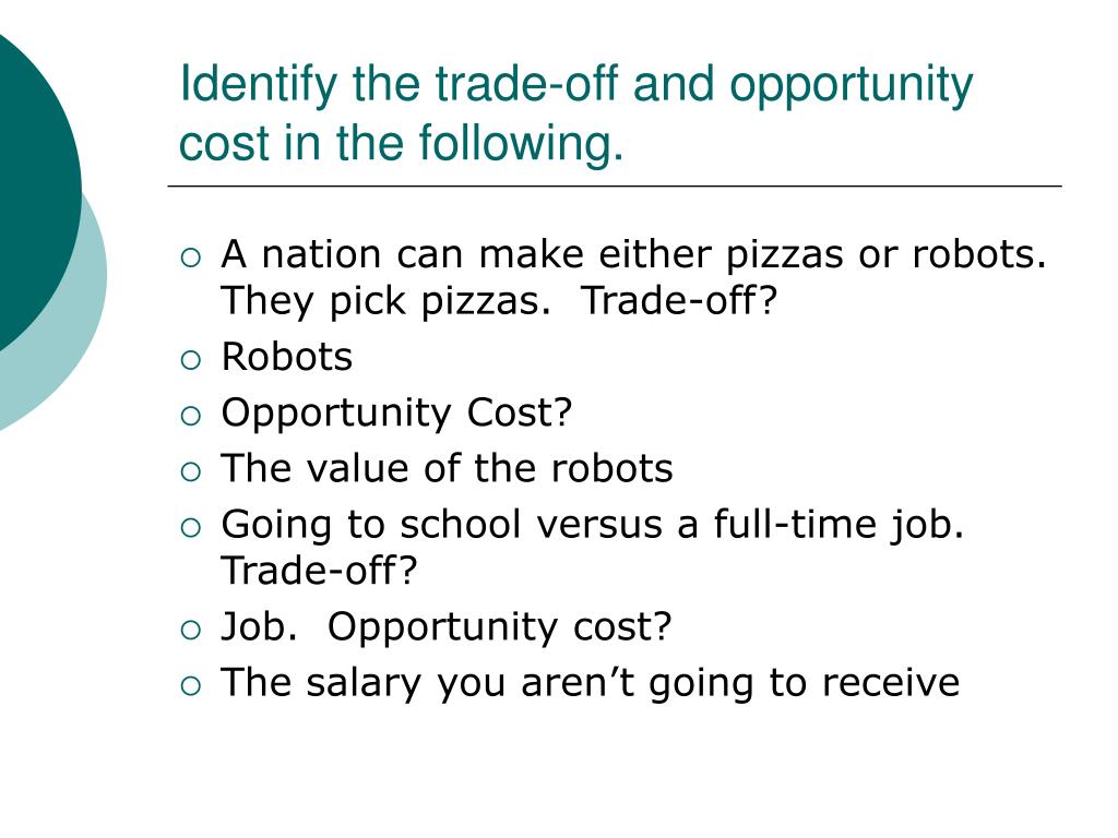 What Is The Difference Between A Trade Off And An Opportunity Cost In Economics