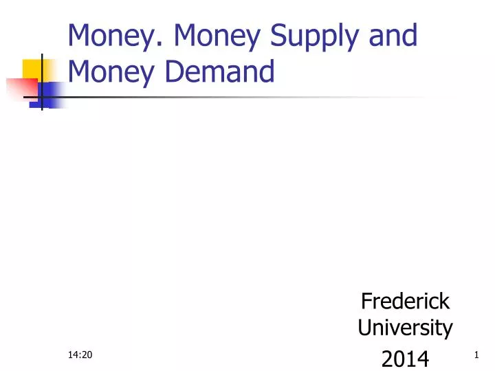 money money supply and money demand n.