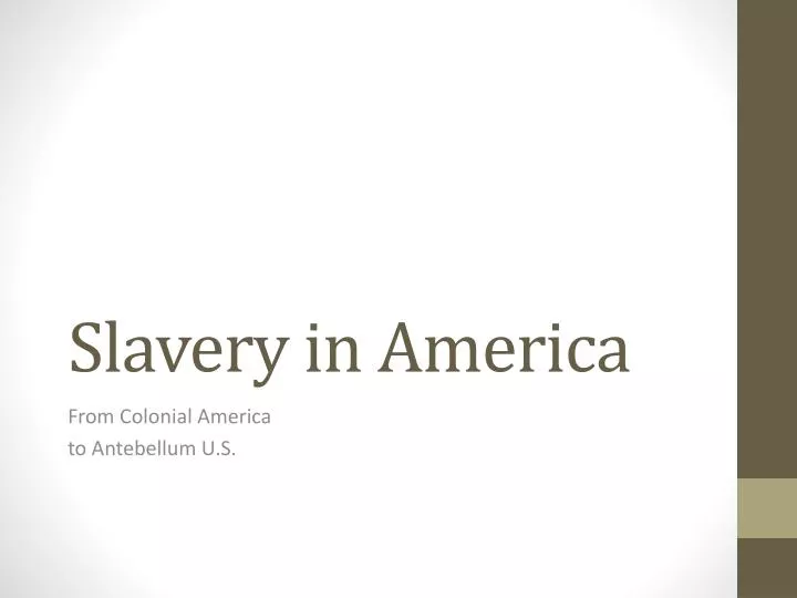 slavery in america n.