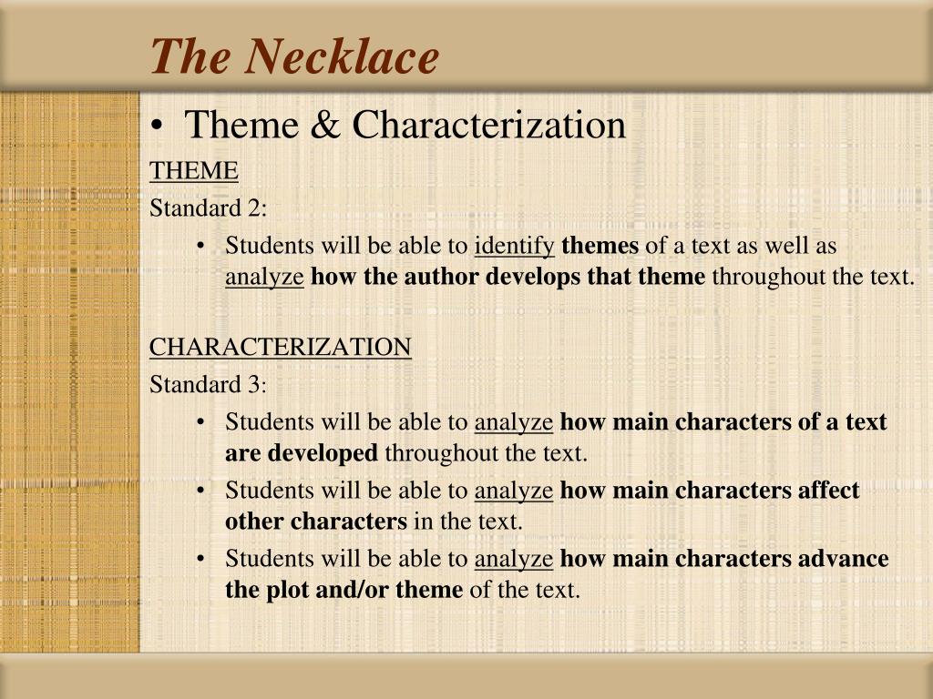 thesis of the necklace