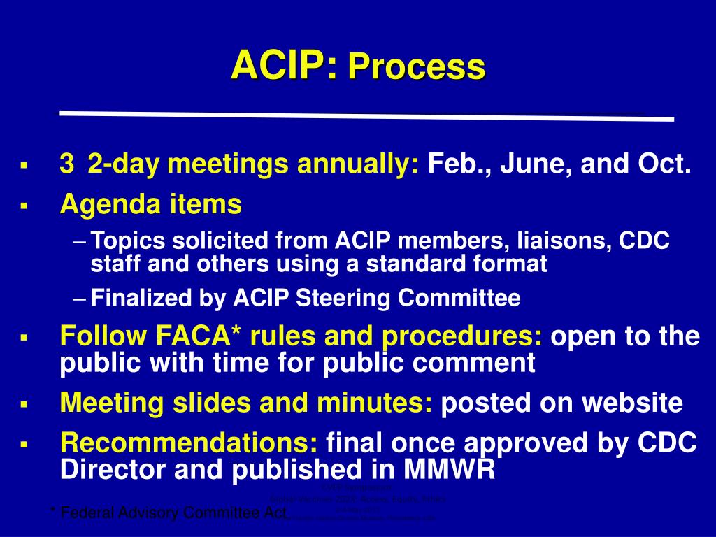 Acip Process PPT - Global Vaccines 202X: Access, Equity, Ethics 2-4 May 2011 The ...