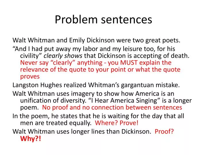 PPT Problem Sentences PowerPoint Presentation Free Download ID 3926329