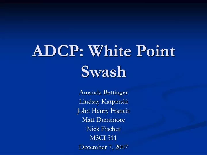 PPT ADCP White Point Swash PowerPoint Presentation, free download ID3926386
