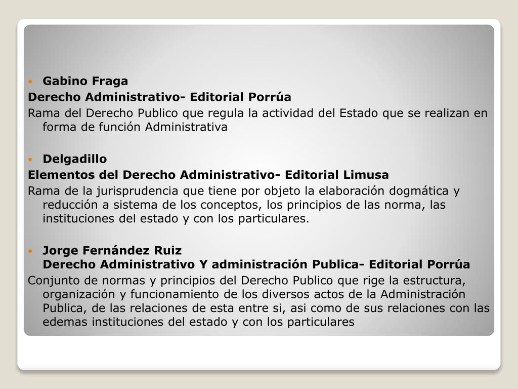 Ppt Tarea 1 Definiciones De Derecho Administrativo Powerpoint