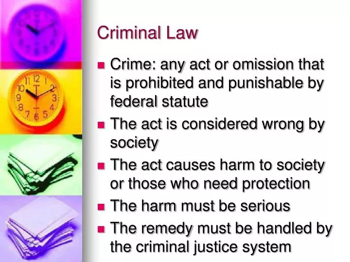 presentation criminal law