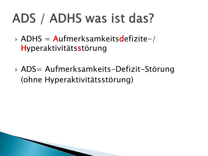 PPT ADS / ADHS PowerPoint Presentation ID3927583