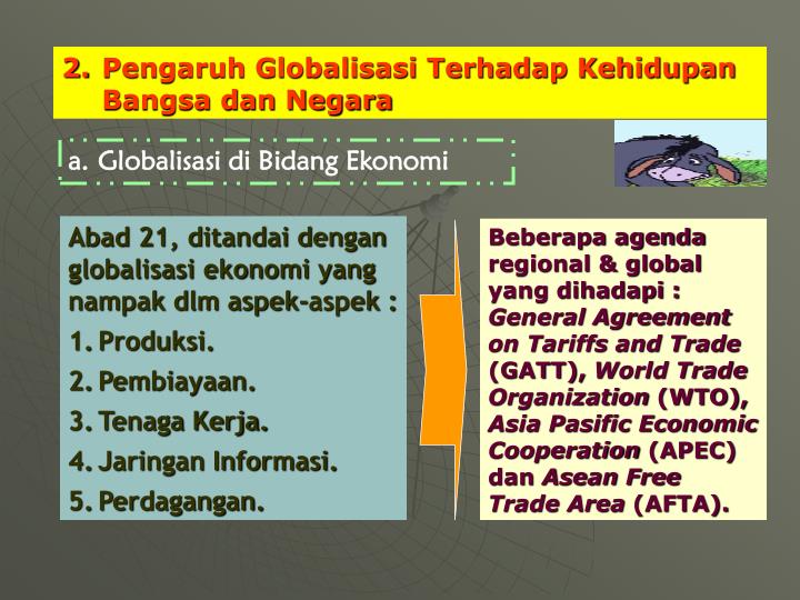 Contoh Pengaruh Globalisasi Di Bidang Ekonomi