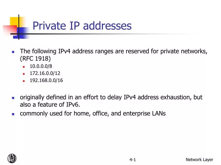 PPT - Private IP addresses PowerPoint Presentation, free download -  ID:3927777