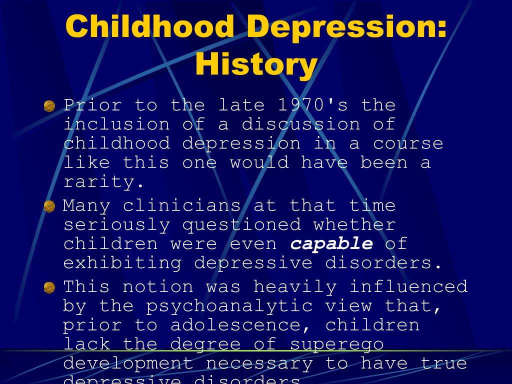 childhood depression case study