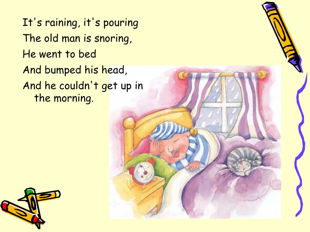 The Old Man Is Snoring Nursery Rhyme PPT - SONGS AND RHYMES IN ENGLISH LESSONS PowerPoint Presentation, free