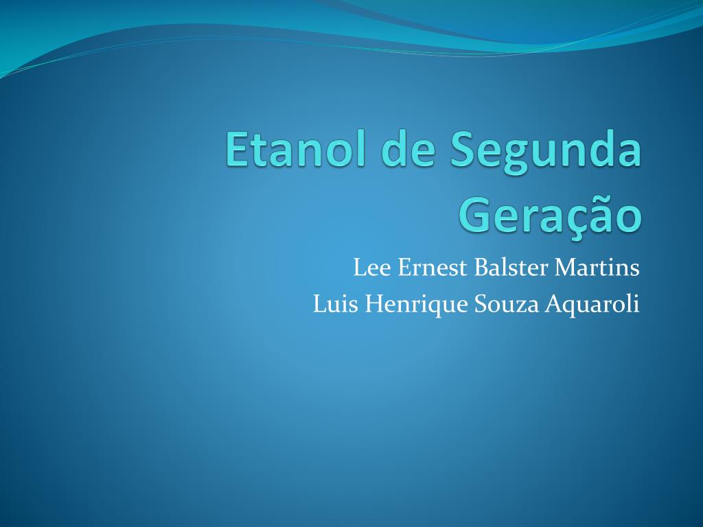 PPT - Etanol de Segunda Geração PowerPoint Presentation, free download -  ID:3931121