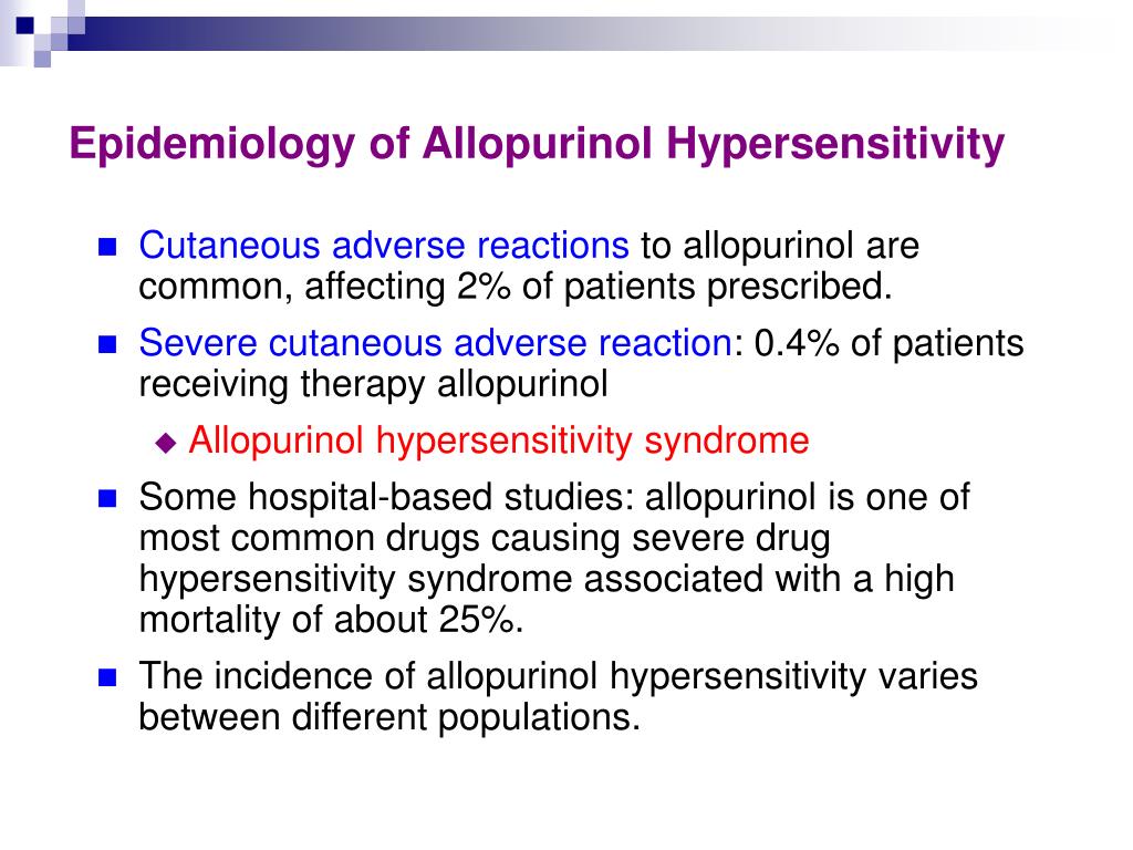 allopurinol side effects in elderly