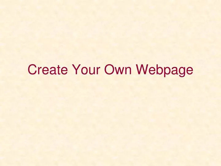 create your own webpage n.