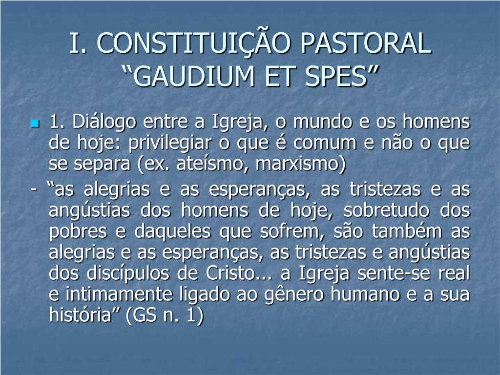 Gaudium et Spes - 41: Sobre a Igreja no mundo de hoje