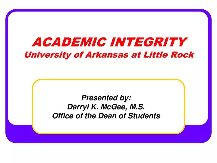 academic integrity university of arkansas at little rock n.