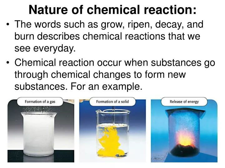 PPT - Nature of chemical reaction: PowerPoint Presentation, free