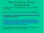 parsons sick role theory