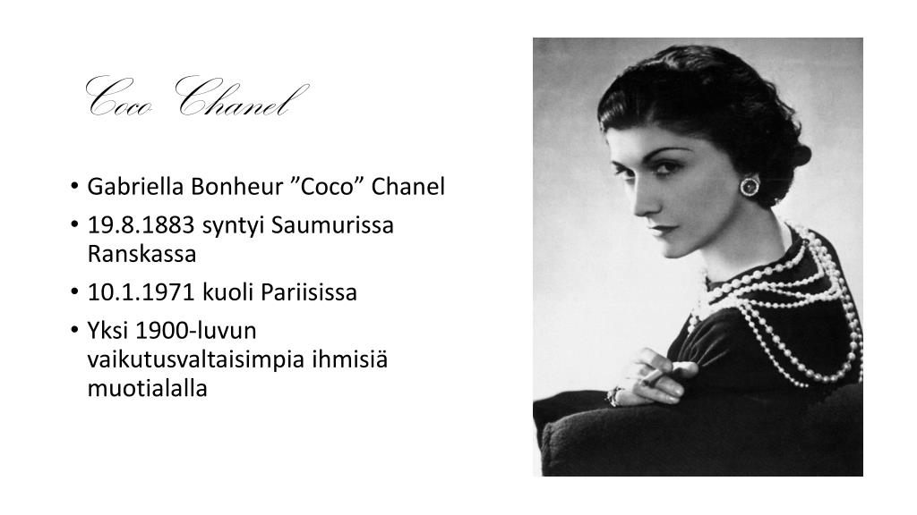 PPT - Coco Chanel PowerPoint Presentation, free download - ID:3934802