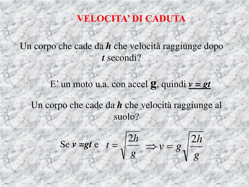 Tempo Di Caduta Da 100 Metri PPT - CORSO DI FISICA PowerPoint Presentation, free download - ID:3935764