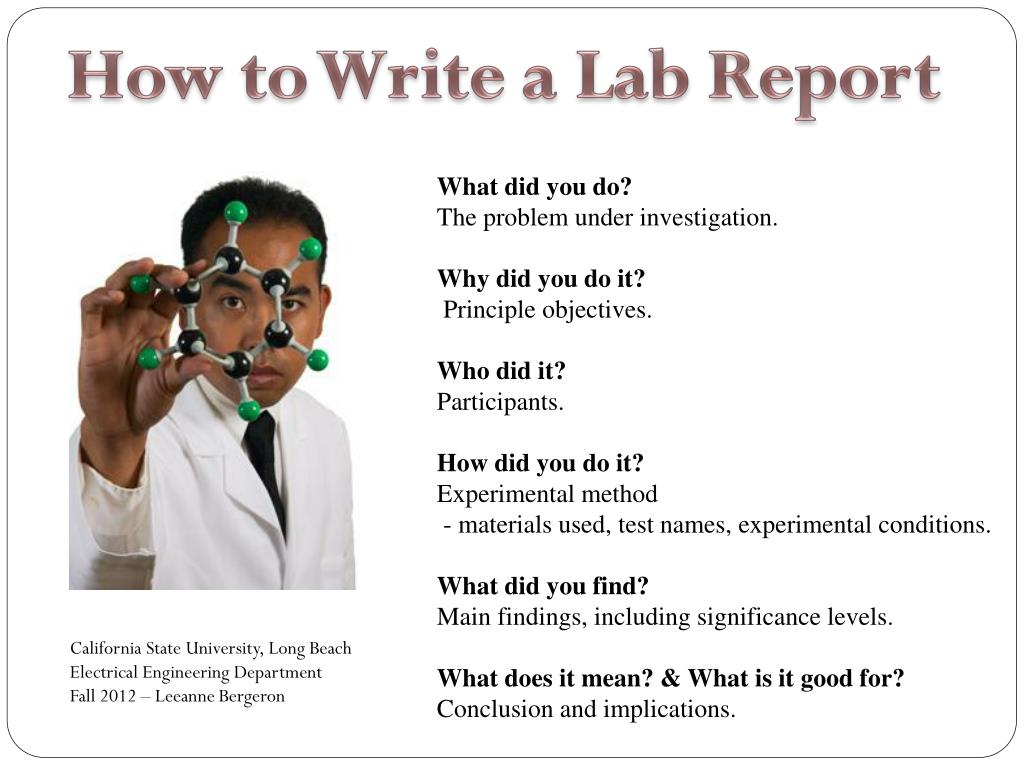 PPT - How to Write a Lab Report PowerPoint Presentation, free